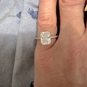 Two karat simulated diamond ring.